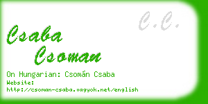 csaba csoman business card